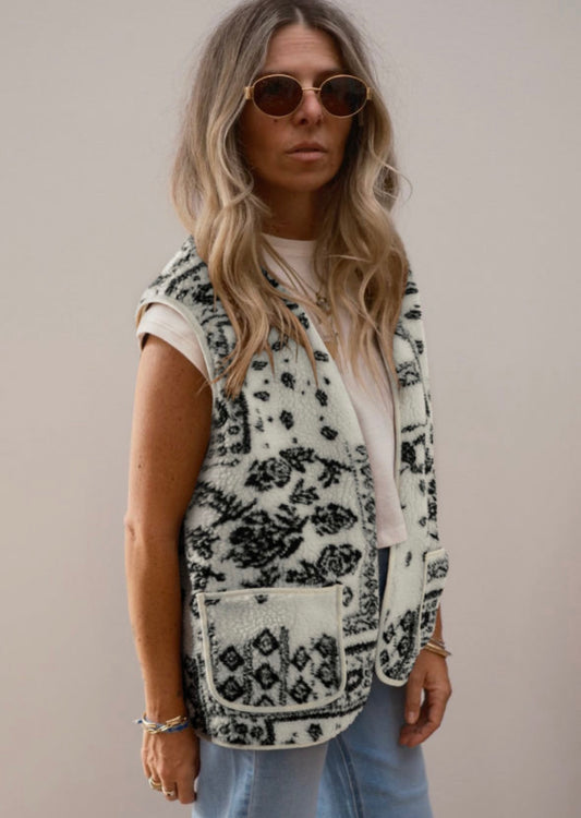 Paisley Sherpa vest