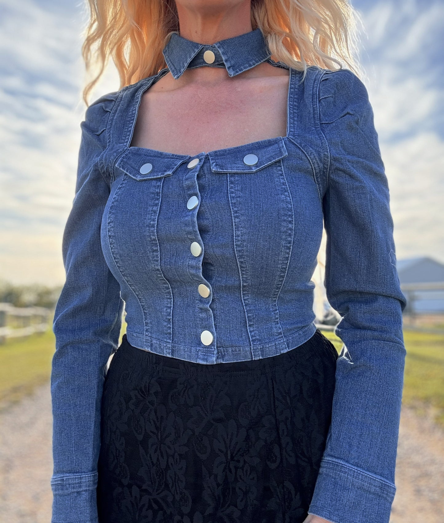 Maxine Denim blouse