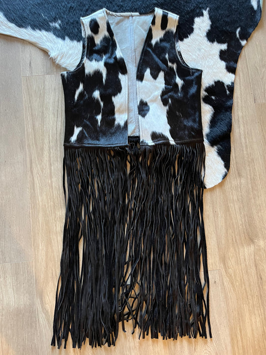 Medium Genuine cowhide fringe vest