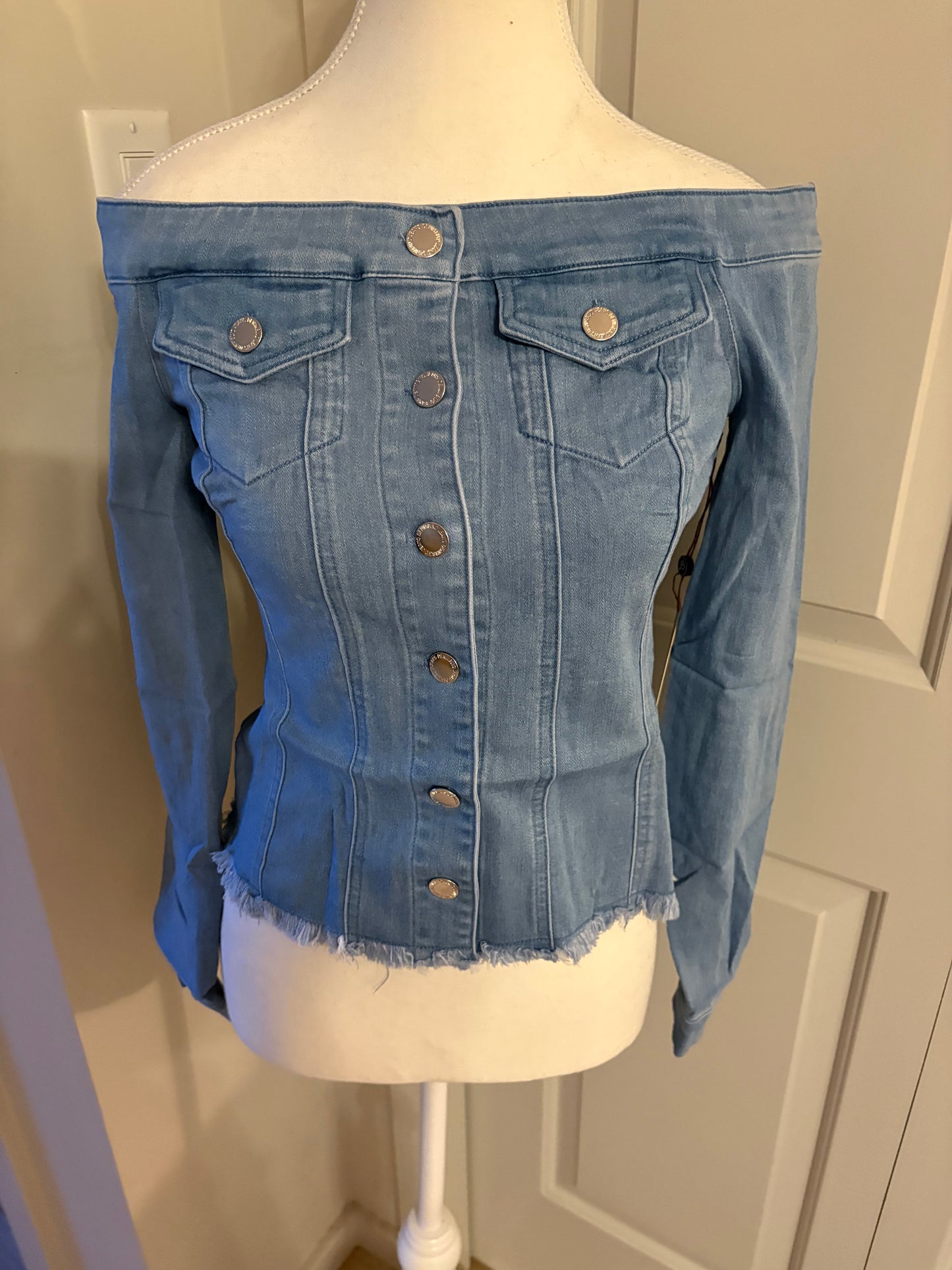 Blue Jean Belle Off-Shoulder Top