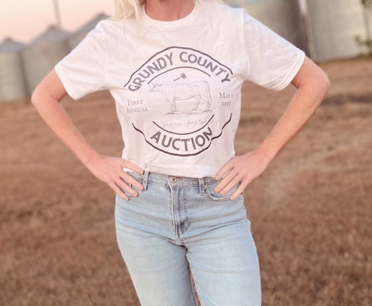 Be90 Grundy Country Auction tee