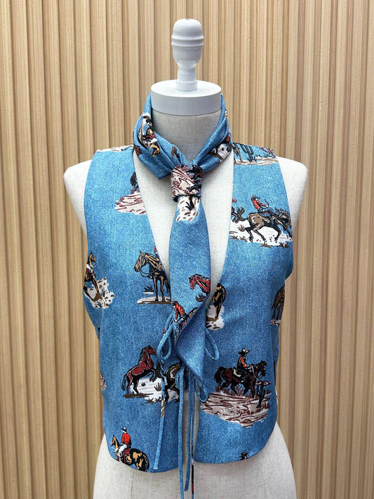 Western Friend Ranch Print wild rag