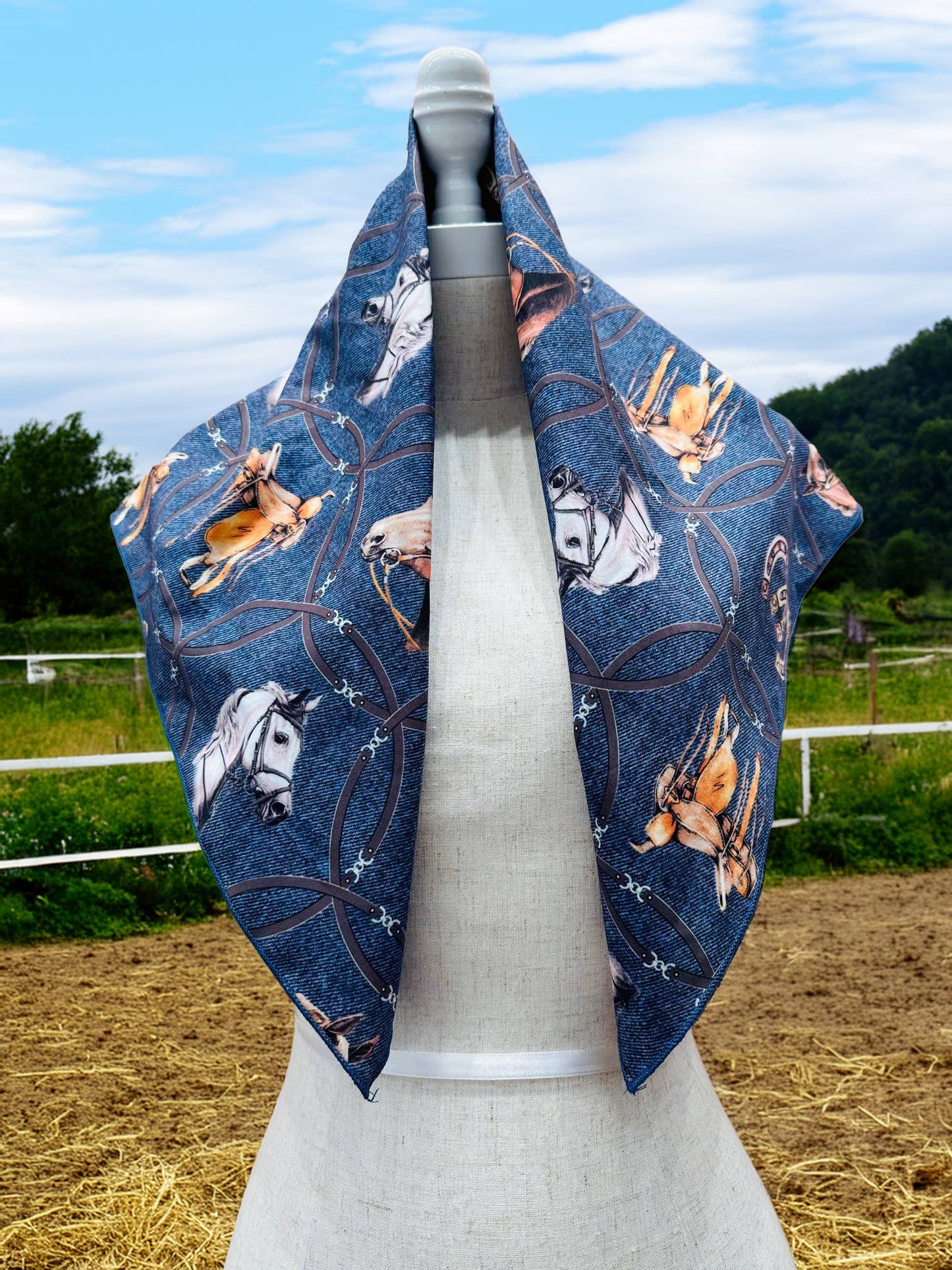 West Lucky Horse Symbol Print wild rag