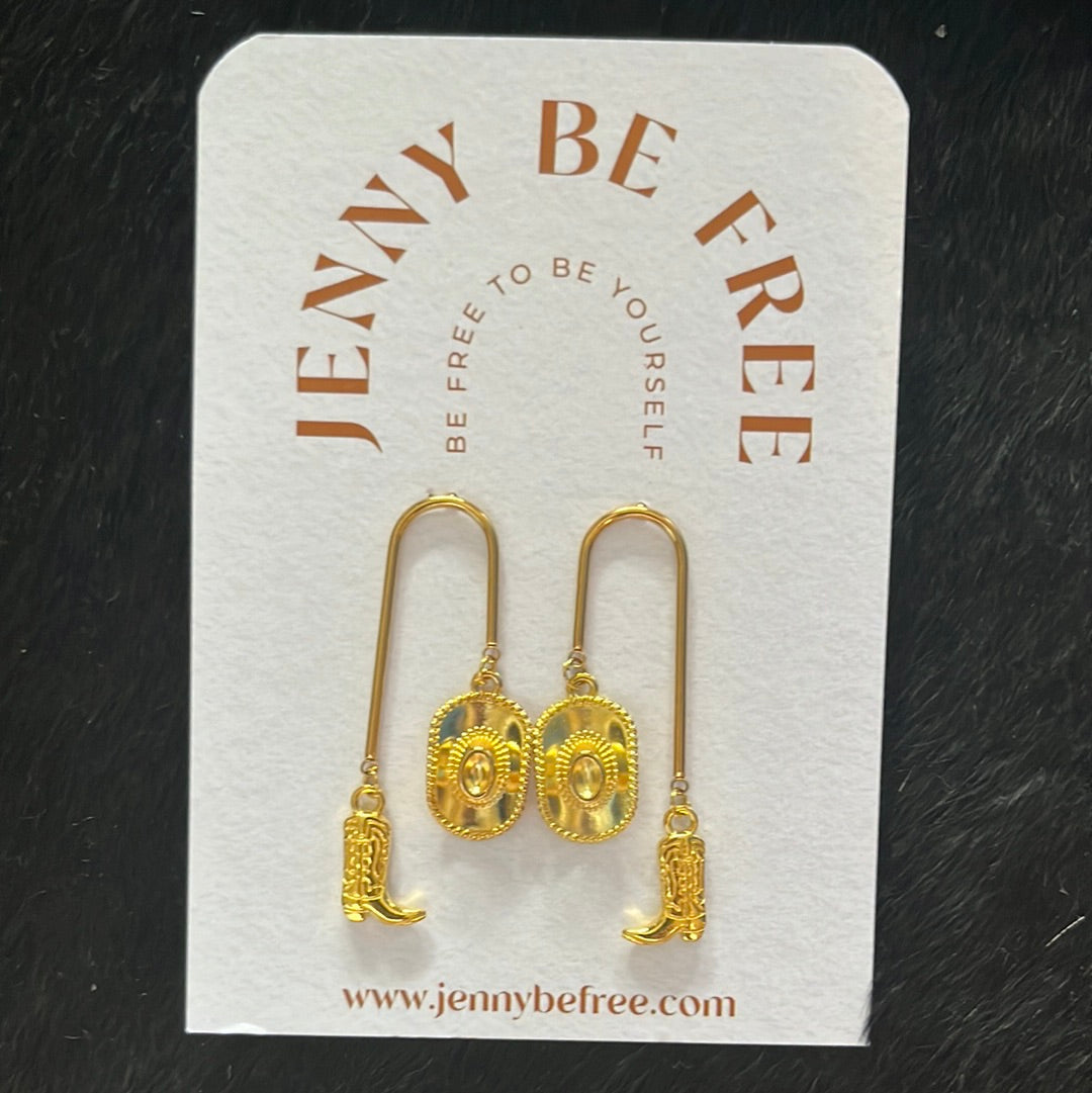 Gold Jenny be free earrings